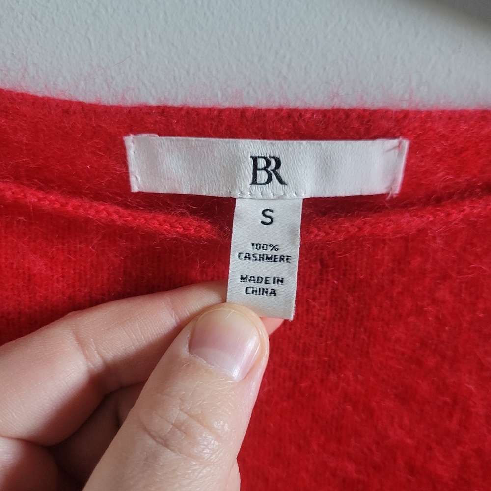 Banana Republic Brushed Cashmere Flare Sleeve Sweater Womens S Red Sunset - Picture 4 of 8